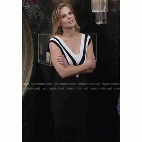 Rag & Bone Daphne Sweater Dress ASO TV Phyllis Young And Restless V Neck Size M - Picture 4 of 7